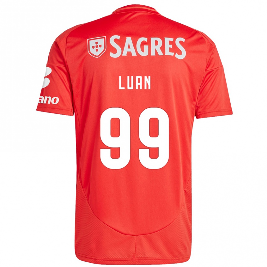 ילדים כדורגל Luan #99 אדום לבן ג'רזי ביתית 2024/25