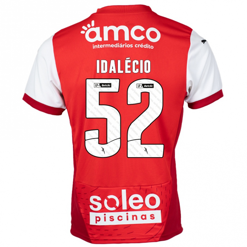 ילדים כדורגל Idalécio #52 אדום לבן ג'רזי ביתית 2024/25