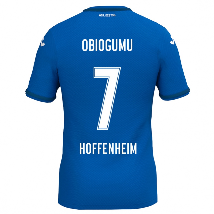 ילדים כדורגל Uche Obiogumu #7 כחול רויאל ג'רזי ביתית 2024/25