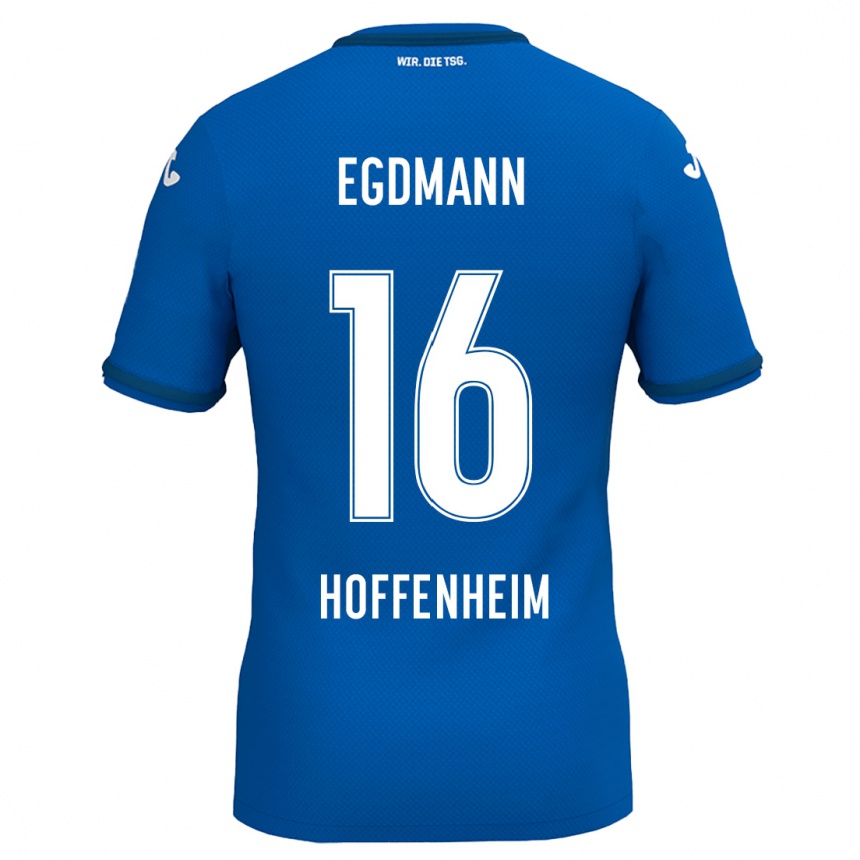 ילדים כדורגל Mika Egdmann #16 כחול רויאל ג'רזי ביתית 2024/25