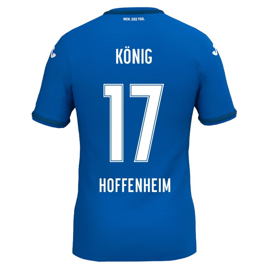 ילדים כדורגל Noah König #17 כחול רויאל ג'רזי ביתית 2024/25
