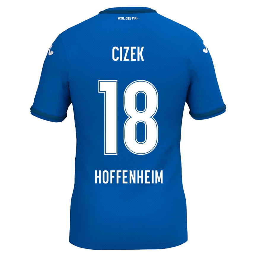 ילדים כדורגל Krystof Cizek #18 כחול רויאל ג'רזי ביתית 2024/25