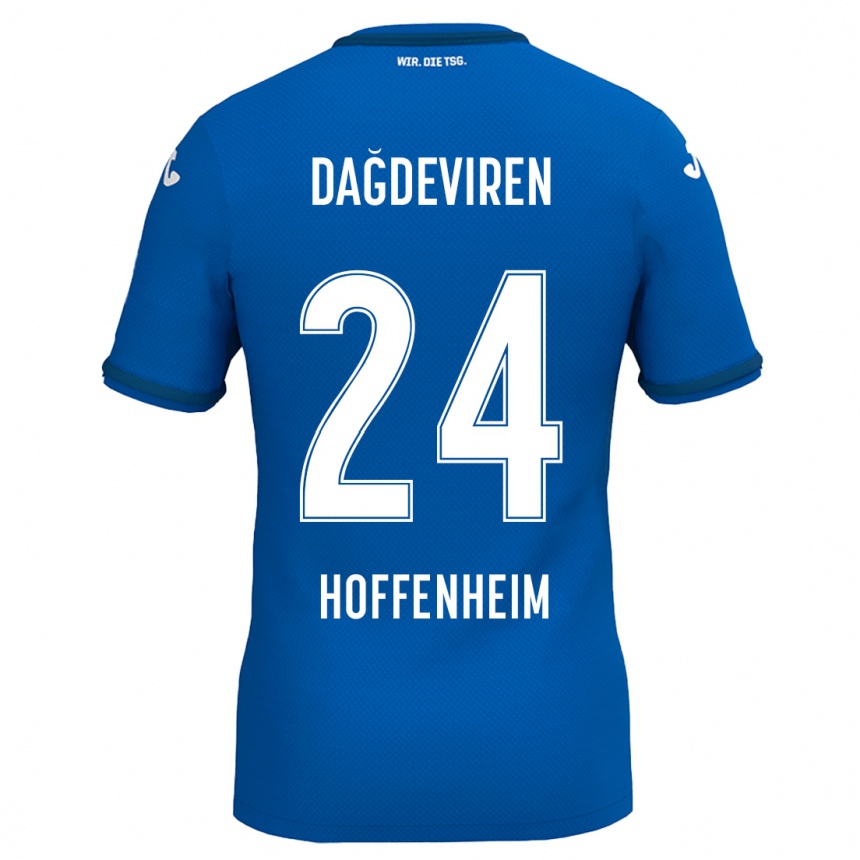 ילדים כדורגל Diren Dağdeviren #24 כחול רויאל ג'רזי ביתית 2024/25