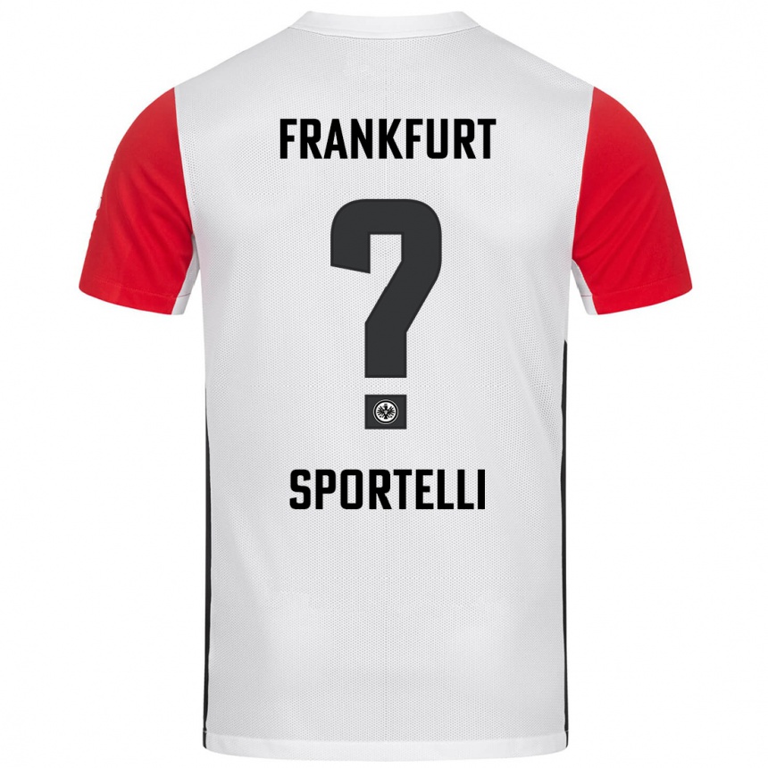 ילדים כדורגל Flavio Sportelli #0 אדום לבן ג'רזי ביתית 2024/25