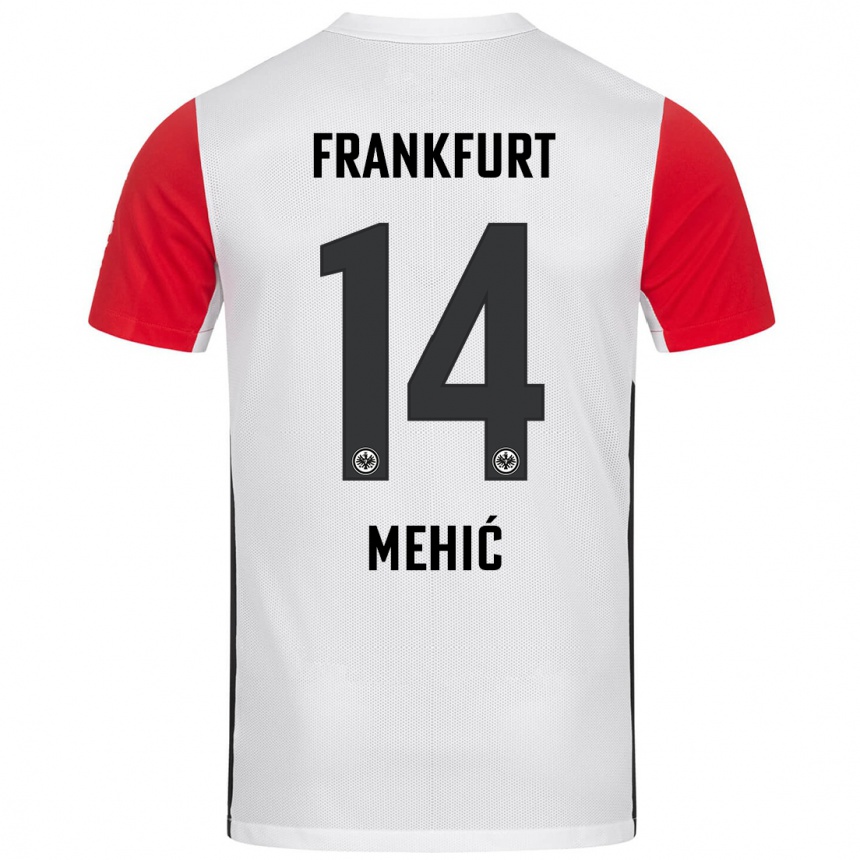 ילדים כדורגל Liam Mehić #14 אדום לבן ג'רזי ביתית 2024/25