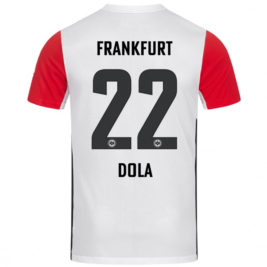 ילדים כדורגל Igor Dola #22 אדום לבן ג'רזי ביתית 2024/25