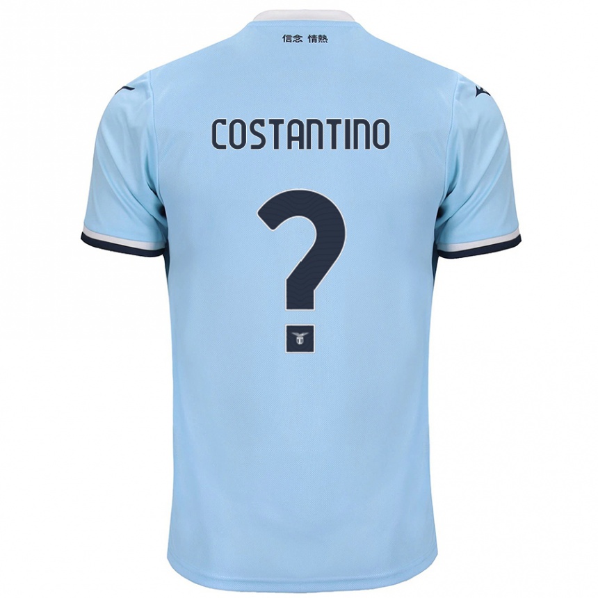 ילדים כדורגל Davide Costantino #0 כְּחוֹל ג'רזי ביתית 2024/25