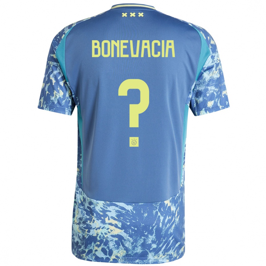 ילדים כדורגל Giuliano Bonevacia #0 אפור כחול צהוב הרחק ג'רזי 2024/25