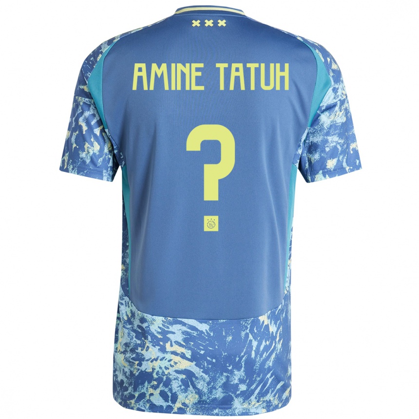 ילדים כדורגל Mohammed Amine Tatuh #0 אפור כחול צהוב הרחק ג'רזי 2024/25