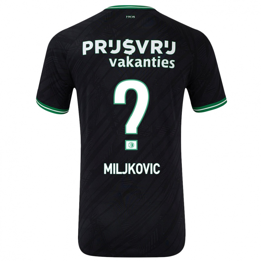 ילדים כדורגל Igor Miljkovic #0 ירוק שחור הרחק ג'רזי 2024/25