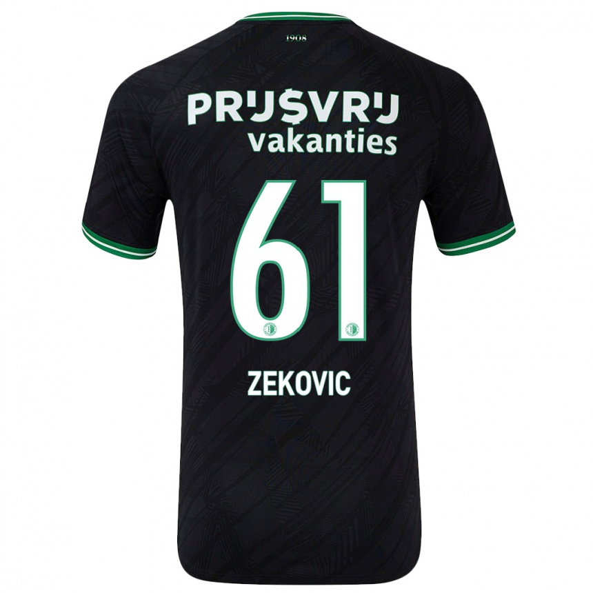 ילדים כדורגל Aleks Zekovic #61 ירוק שחור הרחק ג'רזי 2024/25