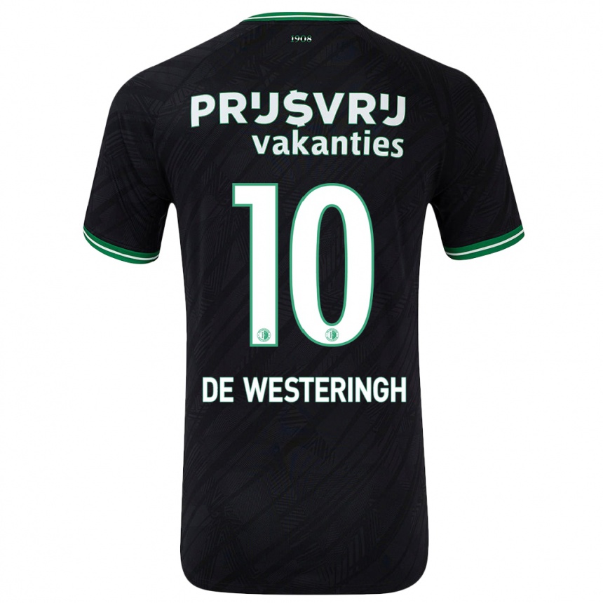 ילדים כדורגל Kirsten Van De Westeringh #10 ירוק שחור הרחק ג'רזי 2024/25