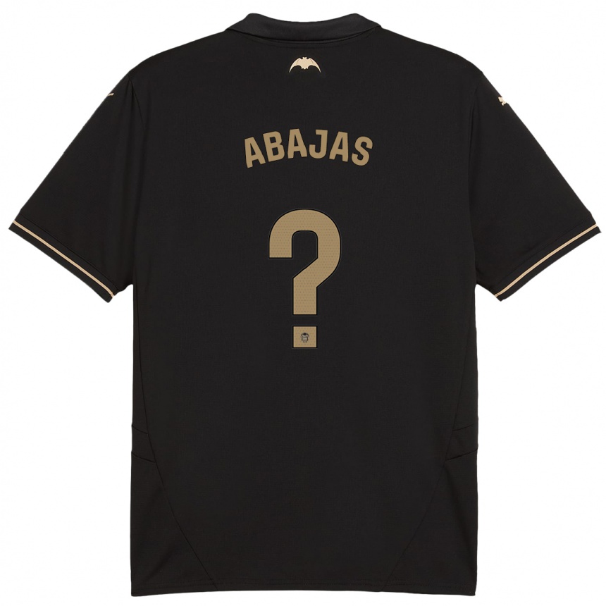 ילדים כדורגל Rodrigo Abajas #0 שָׁחוֹר הרחק ג'רזי 2024/25
