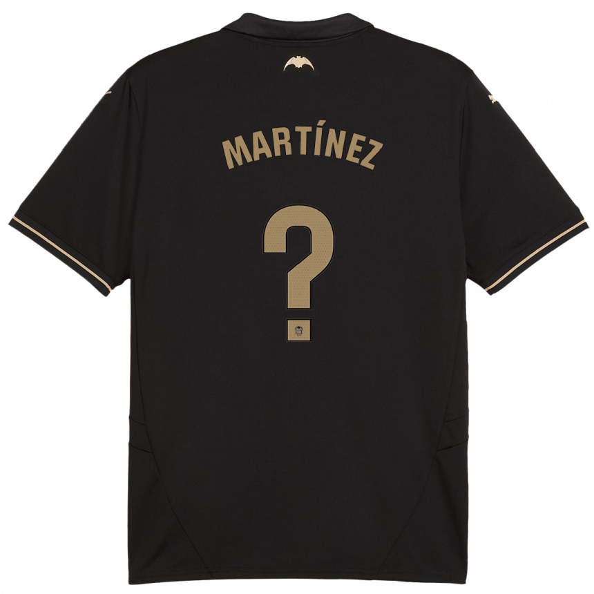 ילדים כדורגל David Martínez #0 שָׁחוֹר הרחק ג'רזי 2024/25