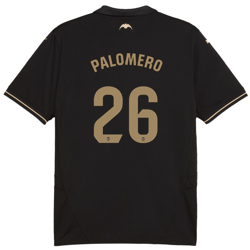 ילדים כדורגל Marc Palomero #26 שָׁחוֹר הרחק ג'רזי 2024/25