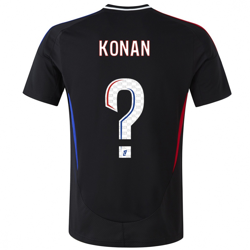 ילדים כדורגל Yvann Konan #0 שָׁחוֹר הרחק ג'רזי 2024/25