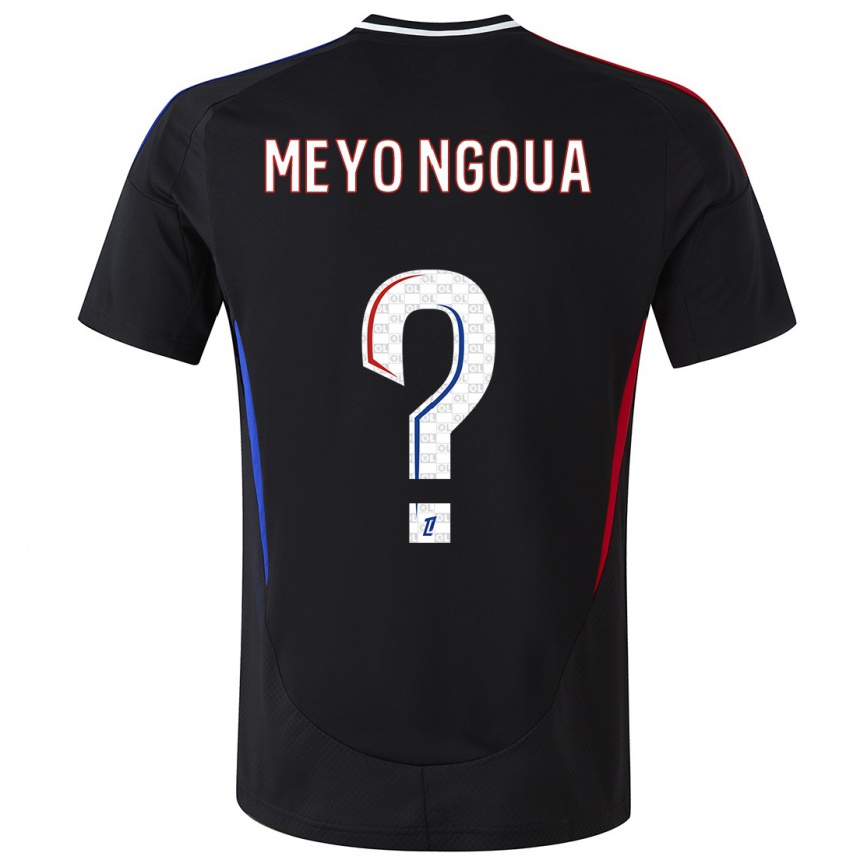 ילדים כדורגל Bryan Meyo Ngoua #0 שָׁחוֹר הרחק ג'רזי 2024/25
