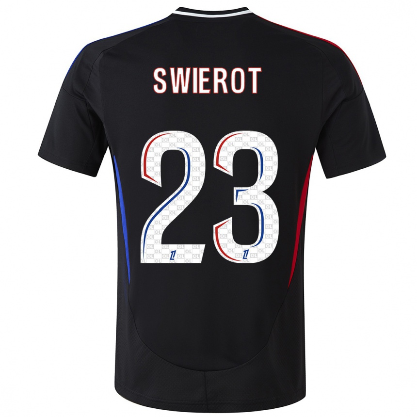 ילדים כדורגל Julie Swierot #23 שָׁחוֹר הרחק ג'רזי 2024/25