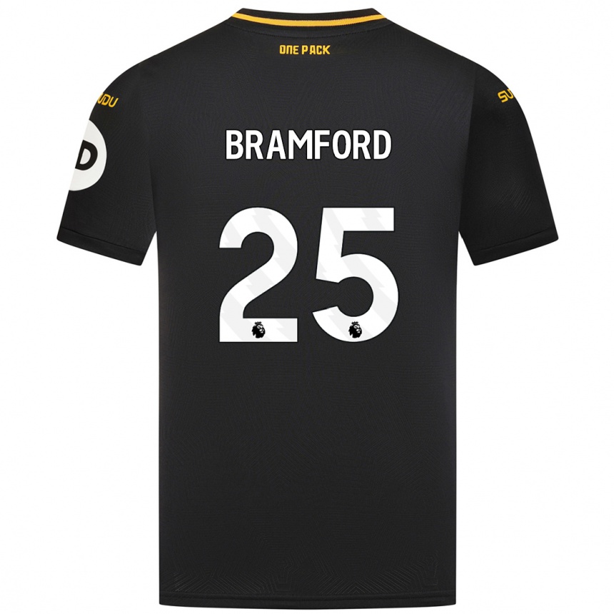 ילדים כדורגל Sophie Bramford #25 שָׁחוֹר הרחק ג'רזי 2024/25