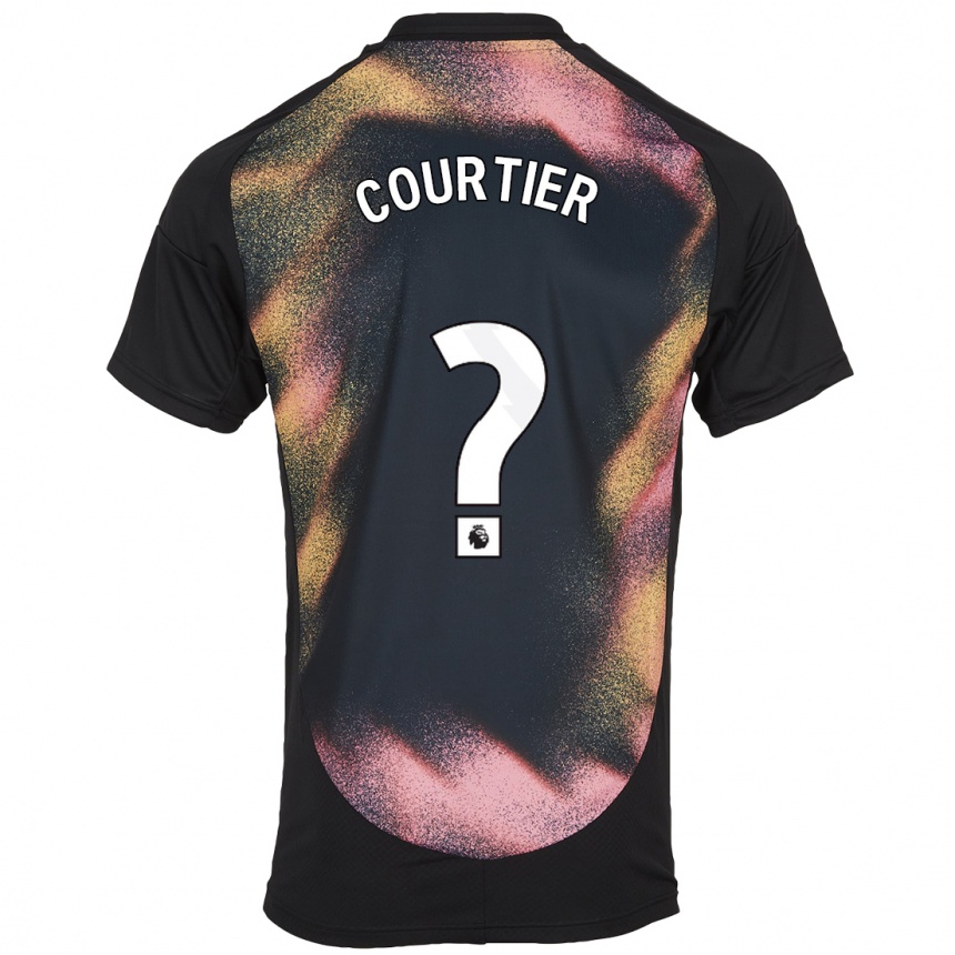 ילדים כדורגל Ben Courtier #0 שחור לבן הרחק ג'רזי 2024/25