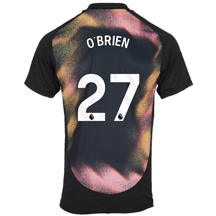 ילדים כדורגל Shannon O'brien #27 שחור לבן הרחק ג'רזי 2024/25