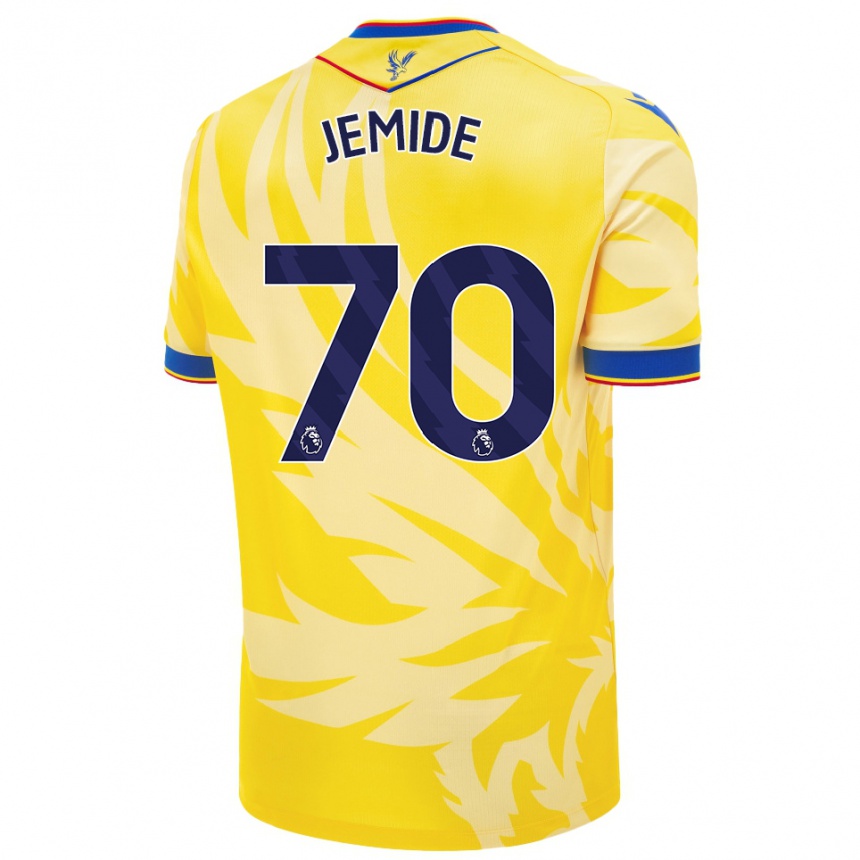 ילדים כדורגל Mofe Jemide #70 צָהוֹב הרחק ג'רזי 2024/25