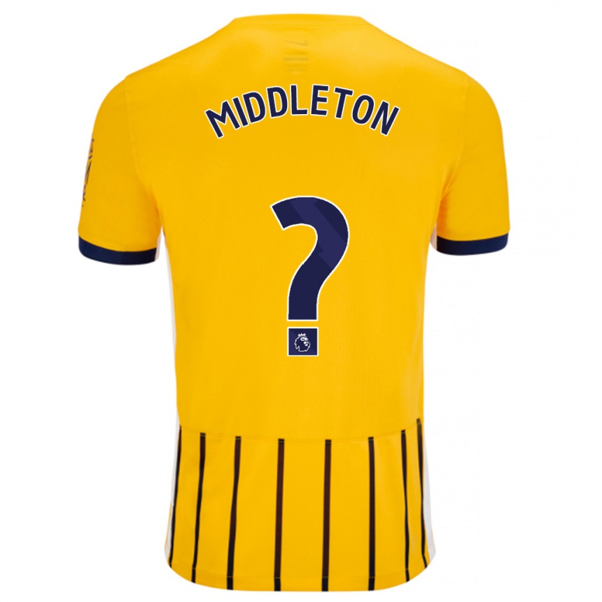 ילדים כדורגל Jesse Middleton #0 פסי סיכה כחולים זהב הרחק ג'רזי 2024/25