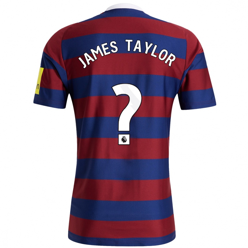 ילדים כדורגל James Taylor #0 כחול כהה בורדו הרחק ג'רזי 2024/25
