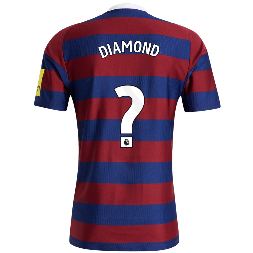 ילדים כדורגל James Diamond #0 כחול כהה בורדו הרחק ג'רזי 2024/25