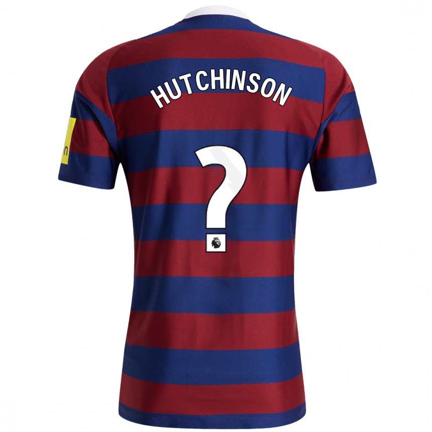 ילדים כדורגל Noah Hutchinson #0 כחול כהה בורדו הרחק ג'רזי 2024/25