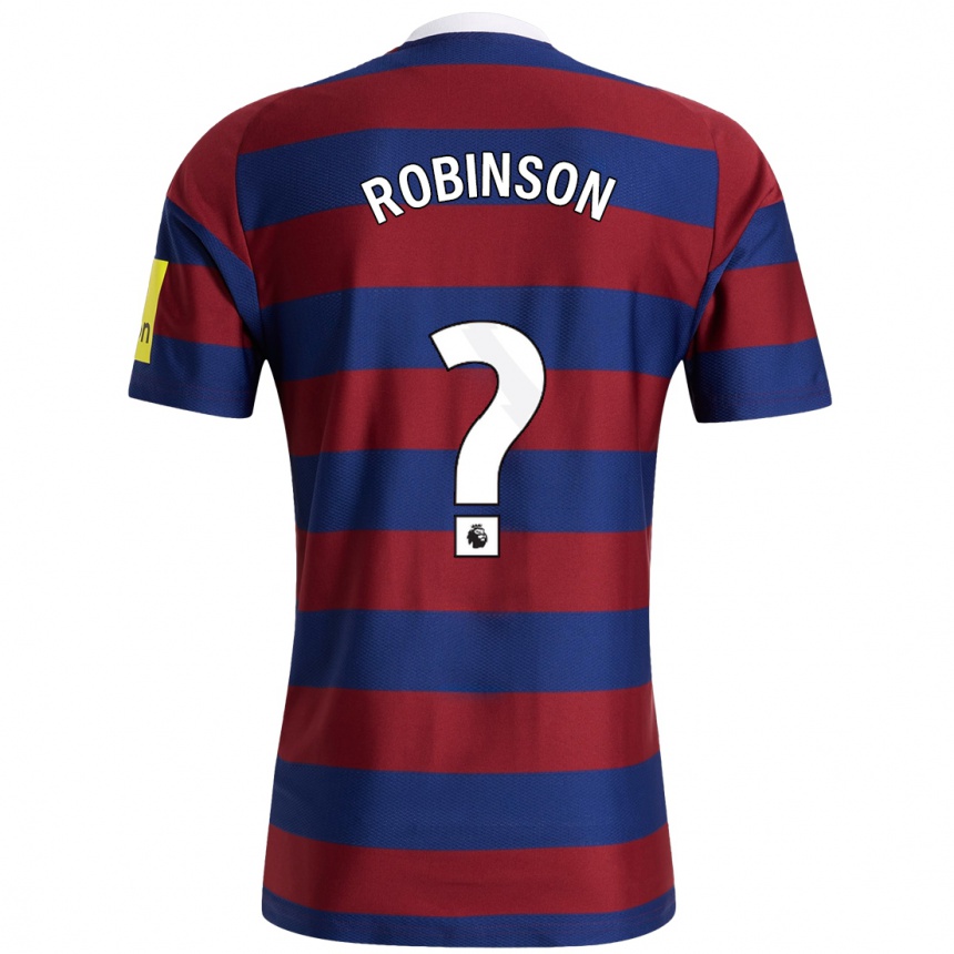 ילדים כדורגל Charlie Robinson #0 כחול כהה בורדו הרחק ג'רזי 2024/25
