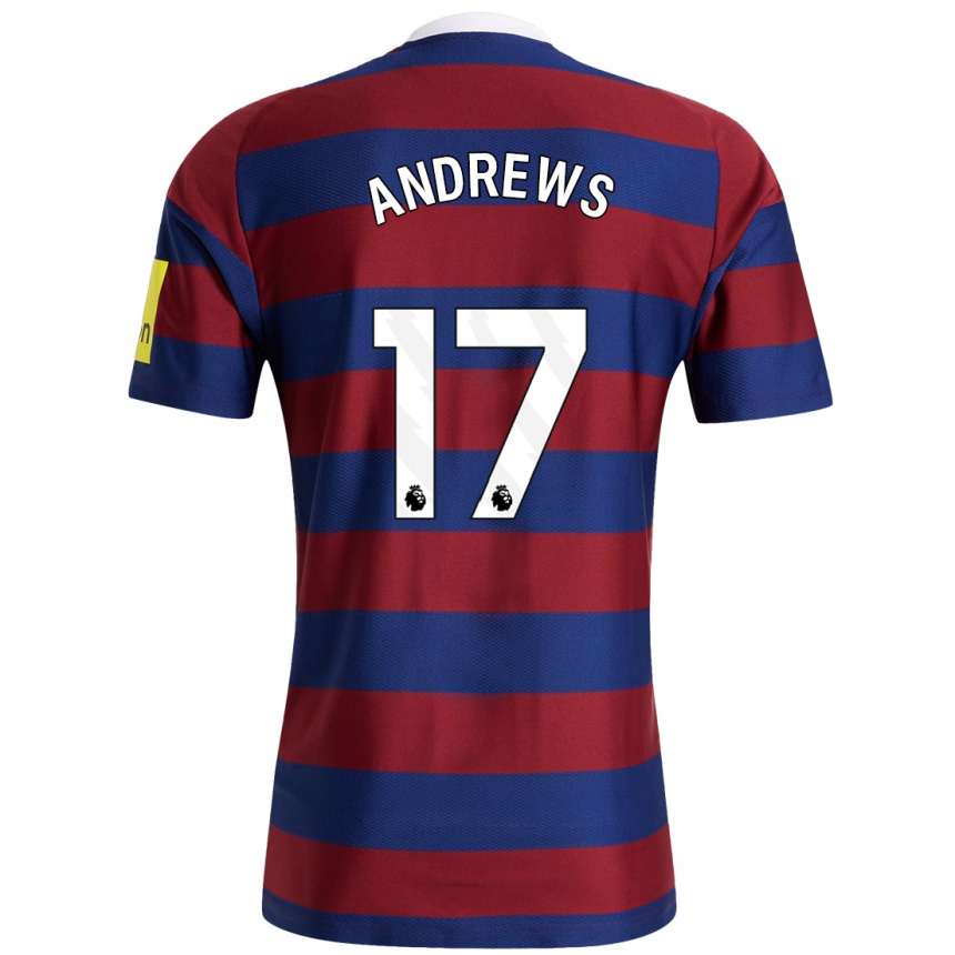ילדים כדורגל Amy Andrews #17 כחול כהה בורדו הרחק ג'רזי 2024/25