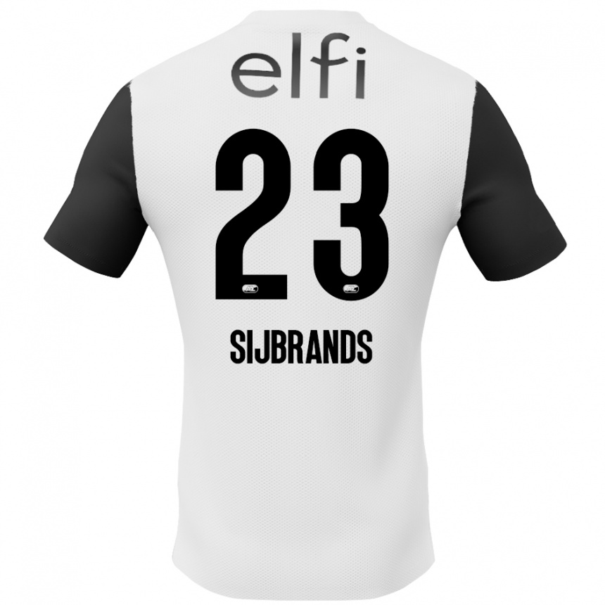 ילדים כדורגל Julian Sijbrands #23 לבן שחור הרחק ג'רזי 2024/25