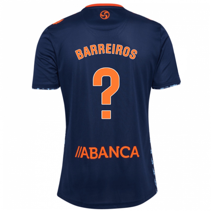 ילדים כדורגל Iago Barreiros #0 כָּחוֹל כֵּהֶה הרחק ג'רזי 2024/25