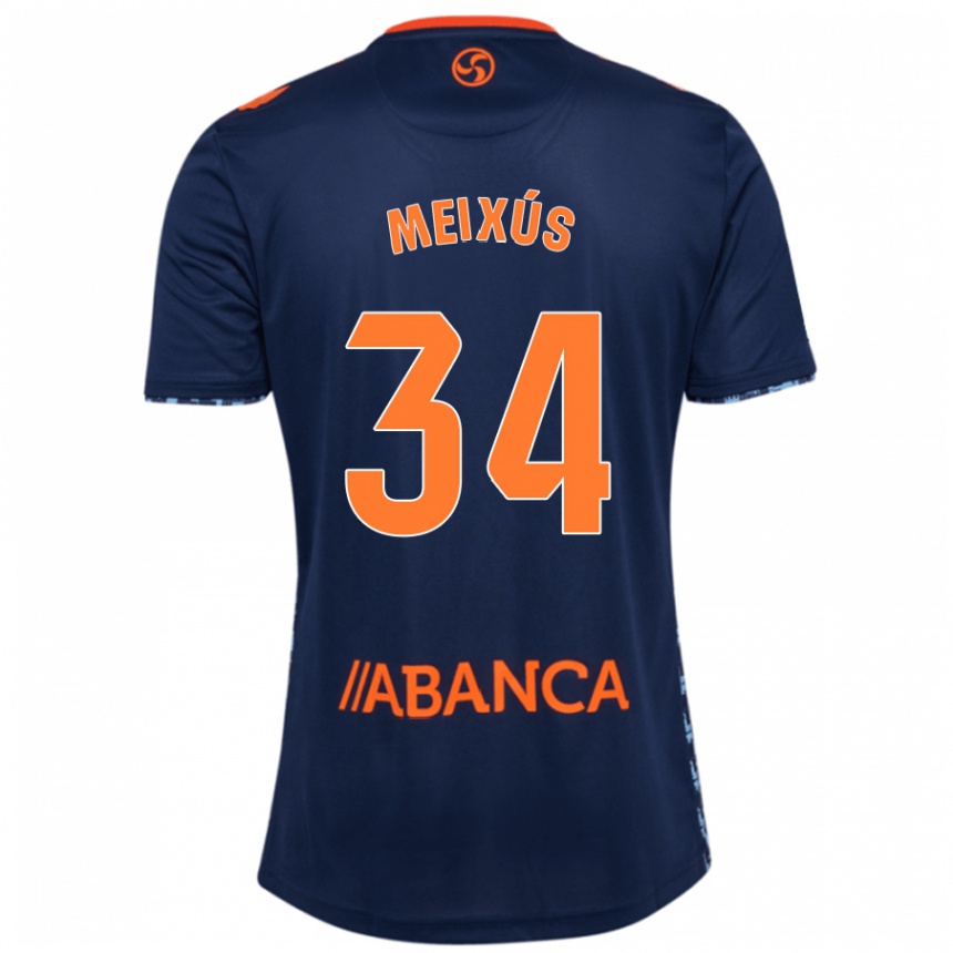ילדים כדורגל Pablo Meixús #34 כָּחוֹל כֵּהֶה הרחק ג'רזי 2024/25