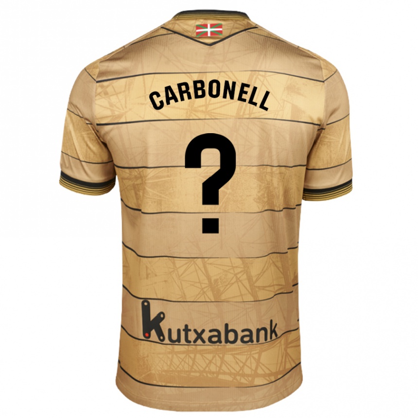 ילדים כדורגל Tomy Carbonell #0 חוּם הרחק ג'רזי 2024/25