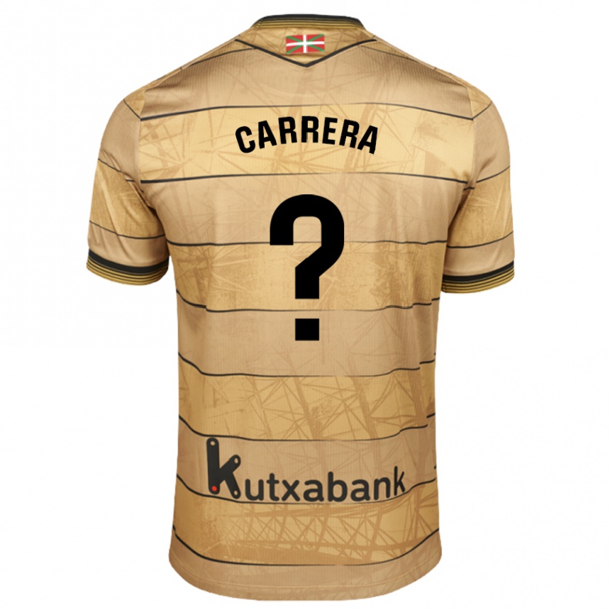 ילדים כדורגל Gorka Carrera #0 חוּם הרחק ג'רזי 2024/25