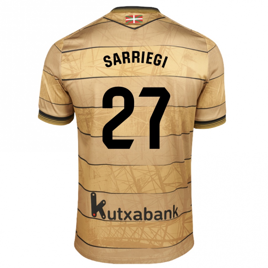 ילדים כדורגל Nora Sarriegi #27 חוּם הרחק ג'רזי 2024/25