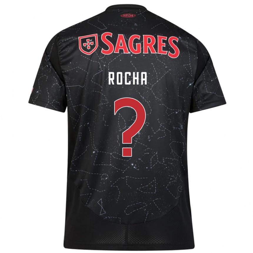 ילדים כדורגל Diogo Rocha #0 שחור אדום הרחק ג'רזי 2024/25