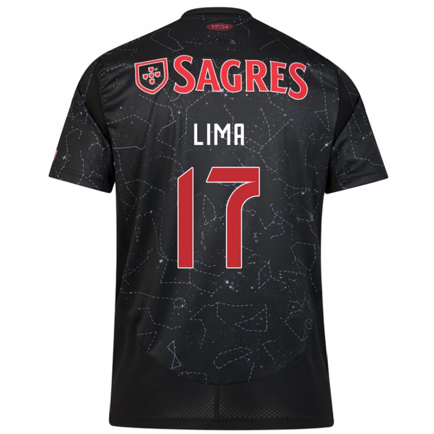 ילדים כדורגל Ivan Lima #17 שחור אדום הרחק ג'רזי 2024/25