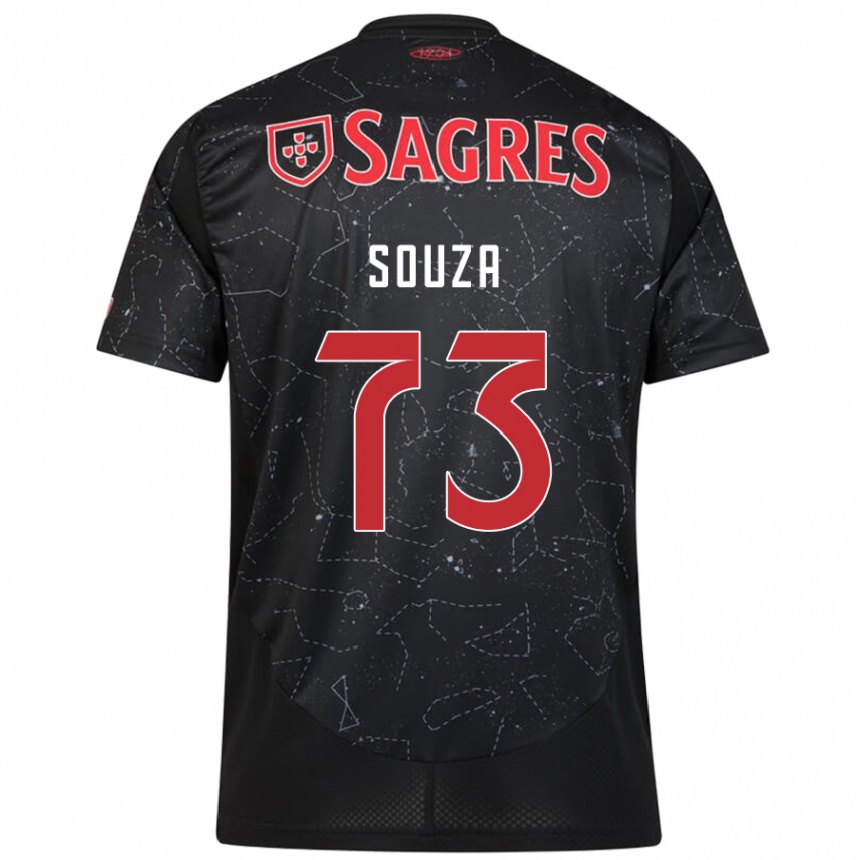 ילדים כדורגל Beni Souza #73 שחור אדום הרחק ג'רזי 2024/25