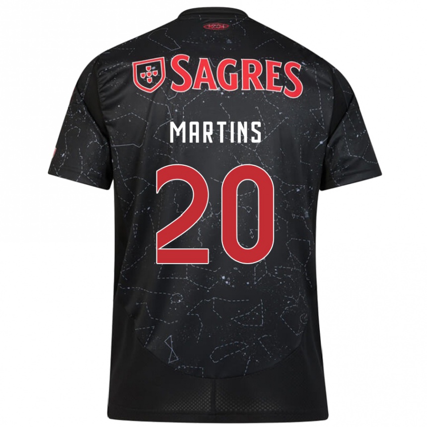 ילדים כדורגל Lara Martins #20 שחור אדום הרחק ג'רזי 2024/25