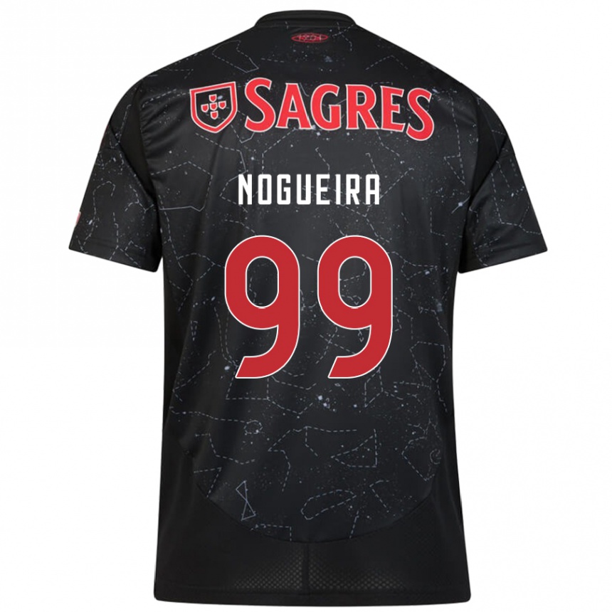 ילדים כדורגל Beatriz Nogueira #99 שחור אדום הרחק ג'רזי 2024/25