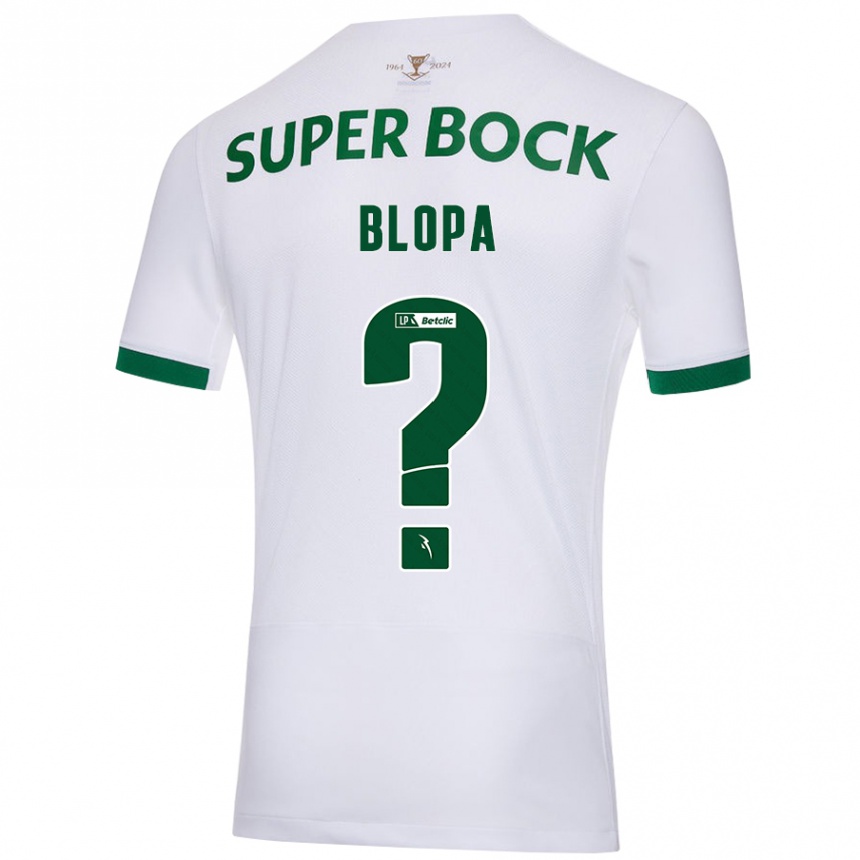 ילדים כדורגל Salvador Blopa #0 ירוק לבן הרחק ג'רזי 2024/25