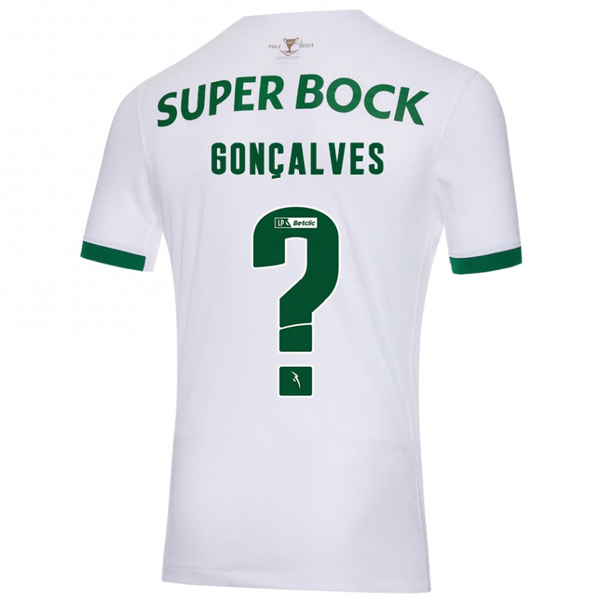 ילדים כדורגל Flávio Gonçalves #0 ירוק לבן הרחק ג'רזי 2024/25