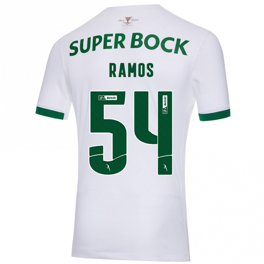 ילדים כדורגל Bruno Ramos #54 ירוק לבן הרחק ג'רזי 2024/25
