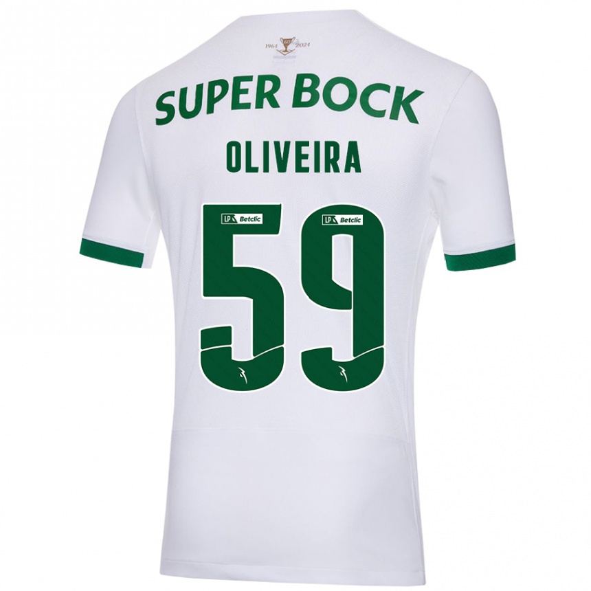 ילדים כדורגל Kauã Oliveira #59 ירוק לבן הרחק ג'רזי 2024/25