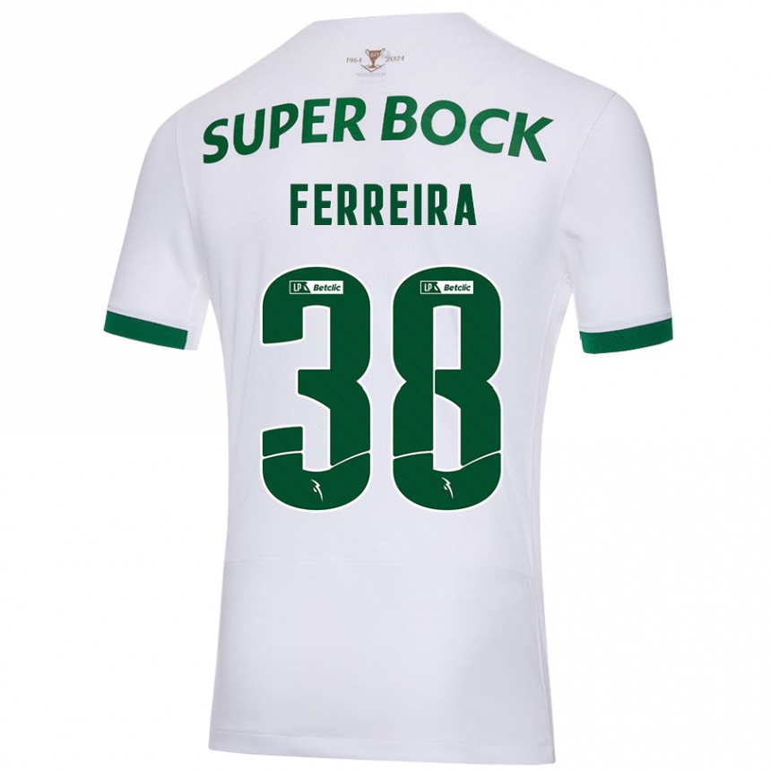 ילדים כדורגל Marta Ferreira #38 ירוק לבן הרחק ג'רזי 2024/25