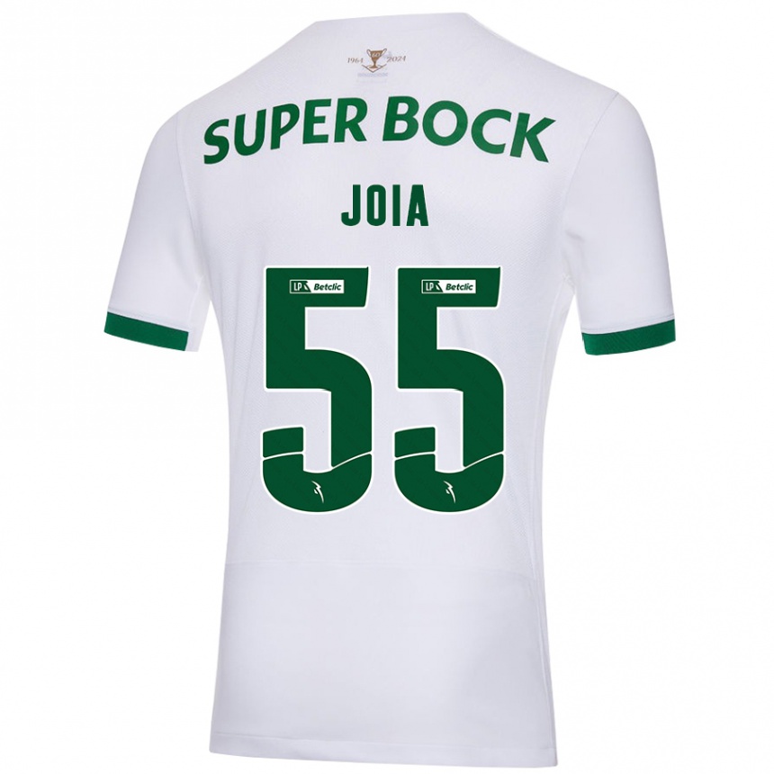 ילדים כדורגל קרולינה ז'ויה מרטינס #55 ירוק לבן הרחק ג'רזי 2024/25