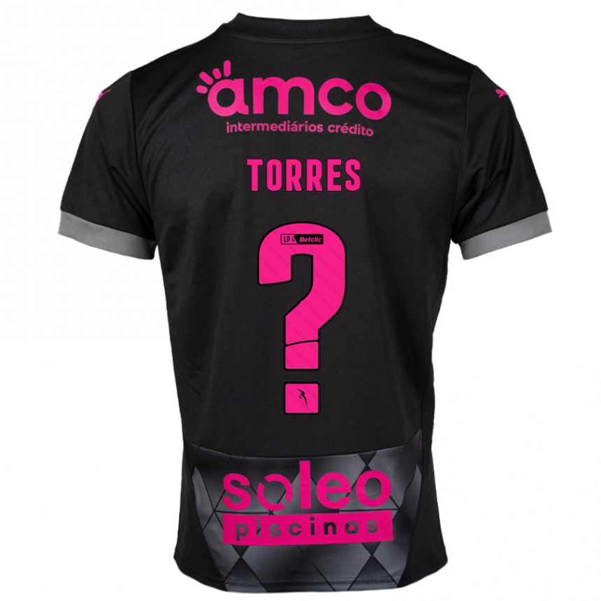 ילדים כדורגל Marco Torres #0 שחור ורוד הרחק ג'רזי 2024/25